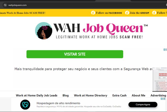 Pagina home do site